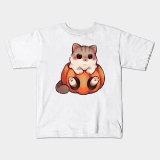 Pumpkin Kitty Kids T-Shirt